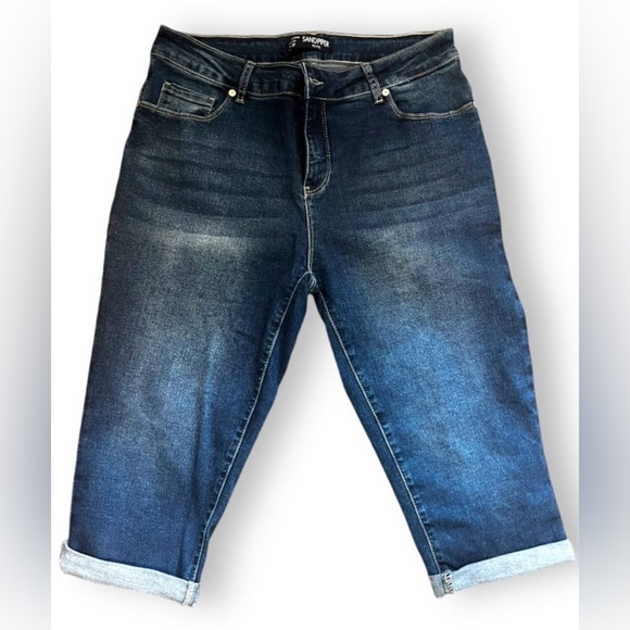 44-Sandpiper Women's Blue Cropped Jeans - Picture 1 of 5